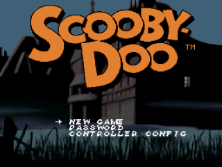 Scooby Doo Mystery title screen for Super Nintendo